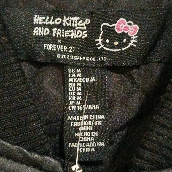 Rhinestone Hello Kitty Bomber Jacket from Forever 21 WORN ONCE . - Picture 4 of 5